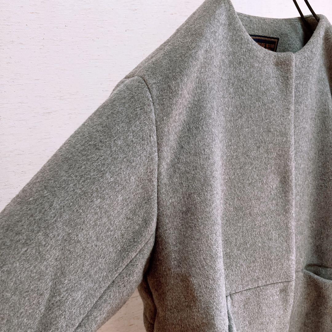 美品ジャーナルスタンダードレリューム　スーパーファインビーバークルーネックコート