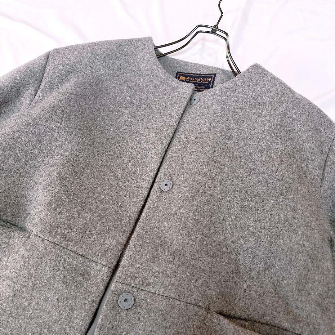 美品ジャーナルスタンダードレリューム　スーパーファインビーバークルーネックコート