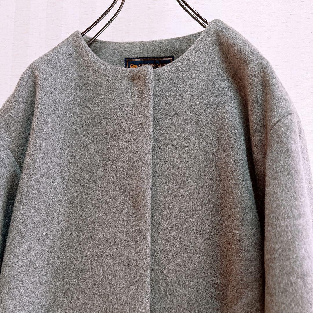 美品ジャーナルスタンダードレリューム　スーパーファインビーバークルーネックコート