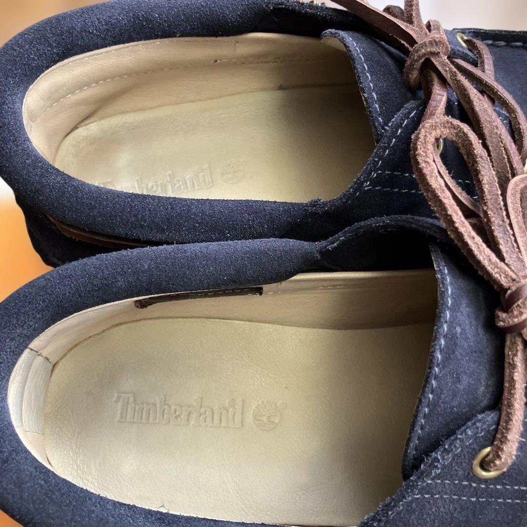 ティンバーランド　デッキシューズ　モカシン　ネイビー　スエード　9W