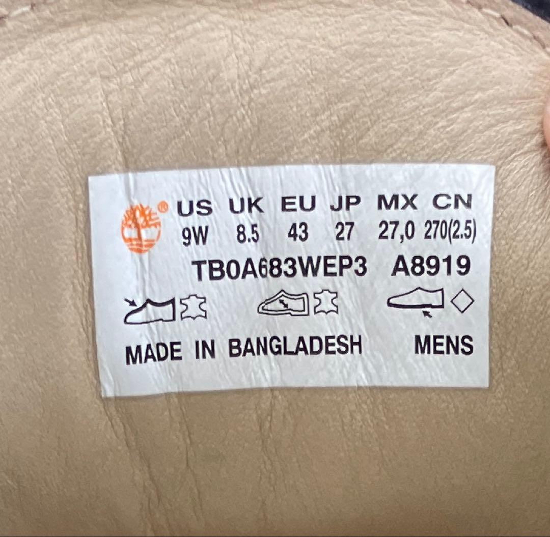 ティンバーランド　デッキシューズ　モカシン　ネイビー　スエード　9W