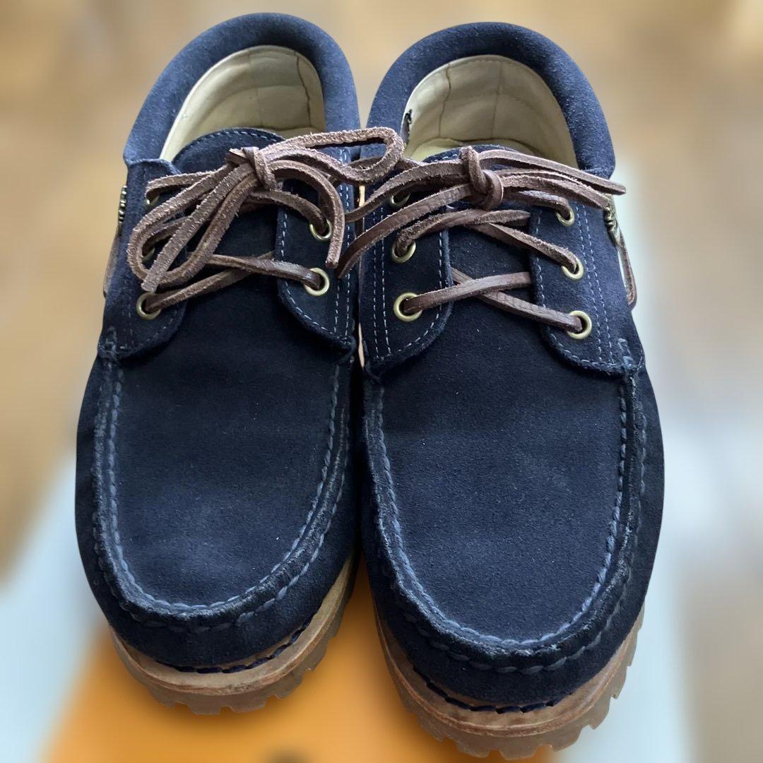 ティンバーランド　デッキシューズ　モカシン　ネイビー　スエード　9W
