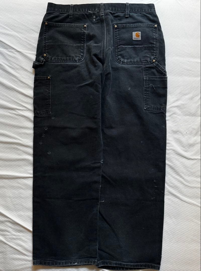 スペシャル[USA製]W34×L29カーハート ダブルニー ブラック