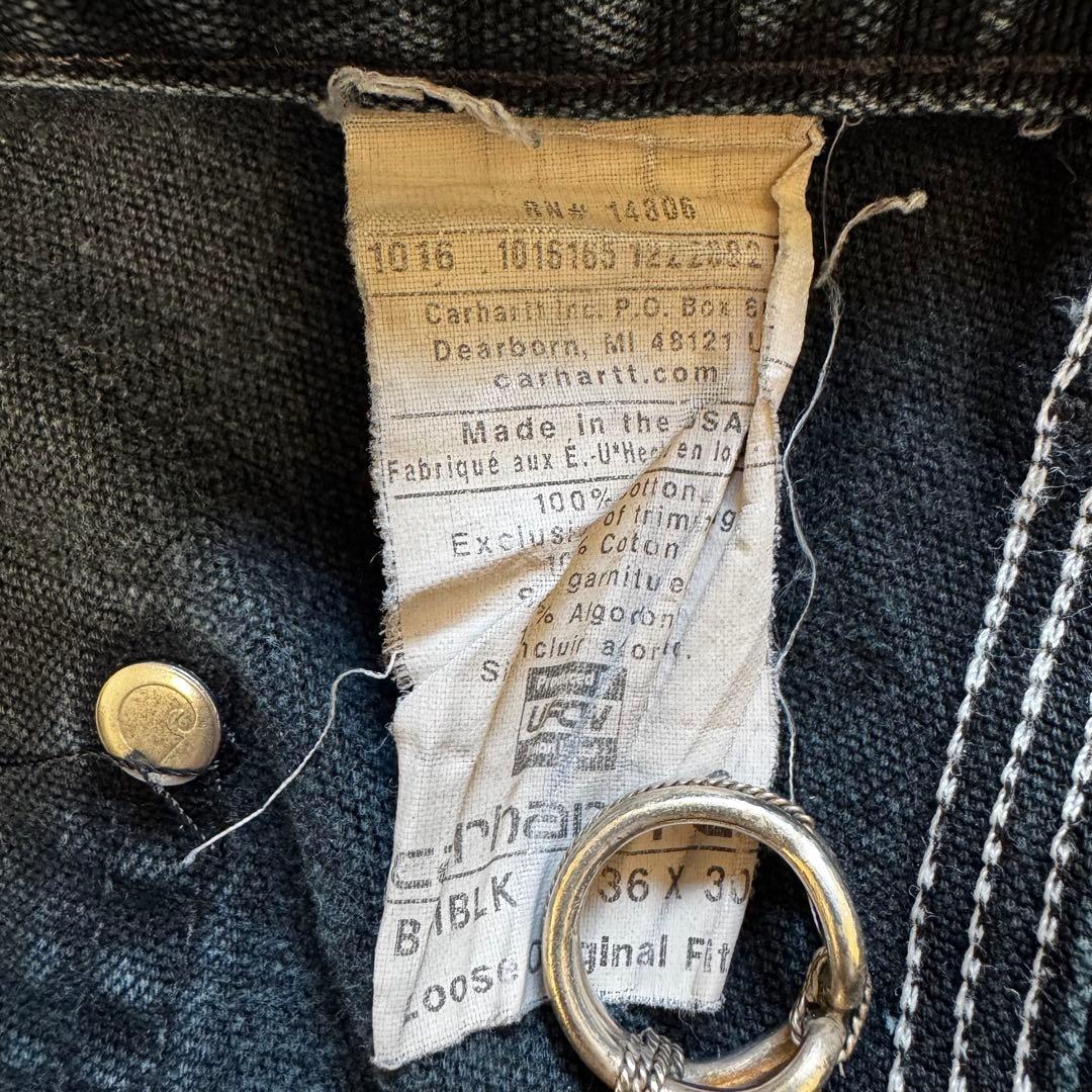 スペシャル[USA製]W34×L29カーハート ダブルニー ブラック
