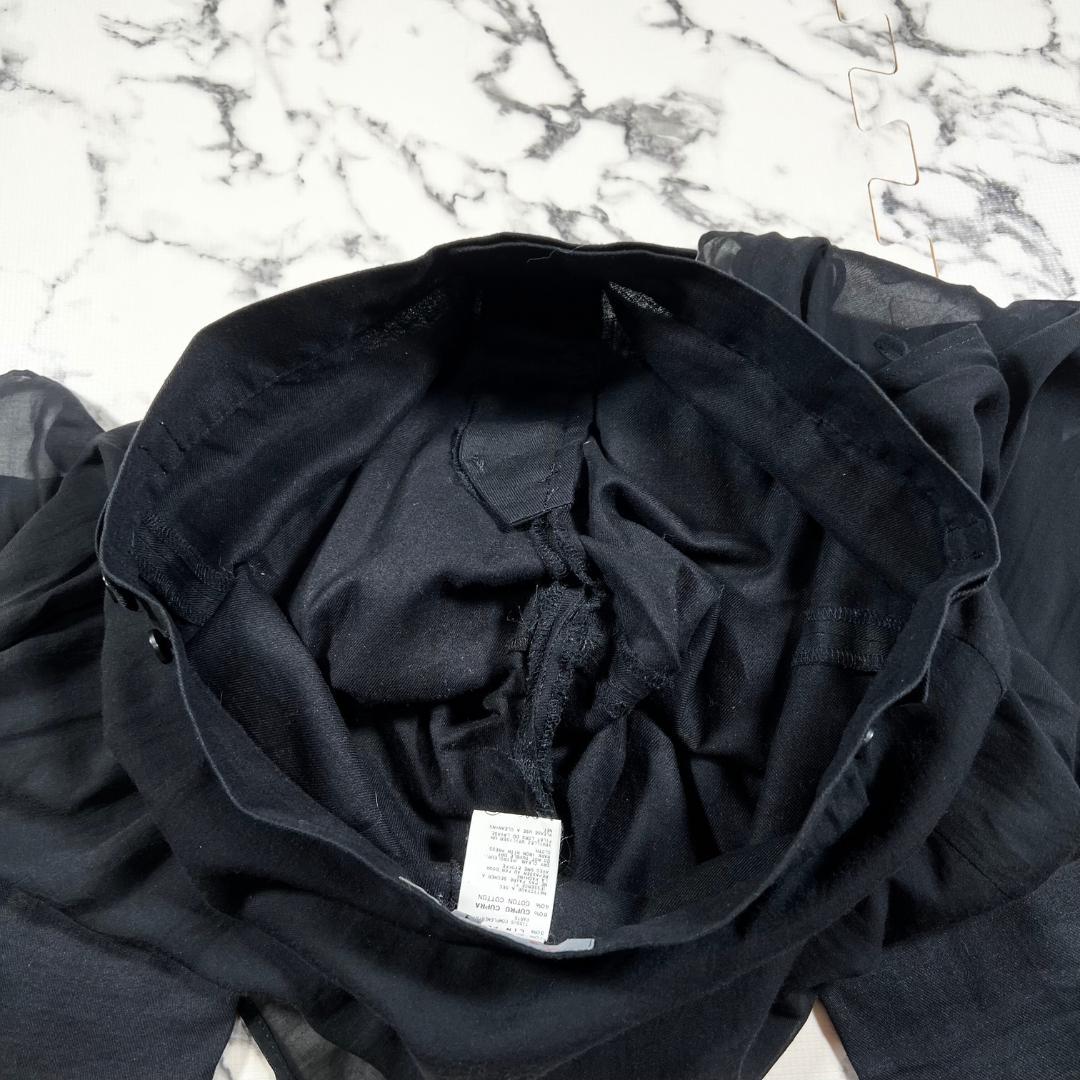 ✨極美品✨Yohji Yamamoto 麻綿 スカート ラップパンツ 黒 S