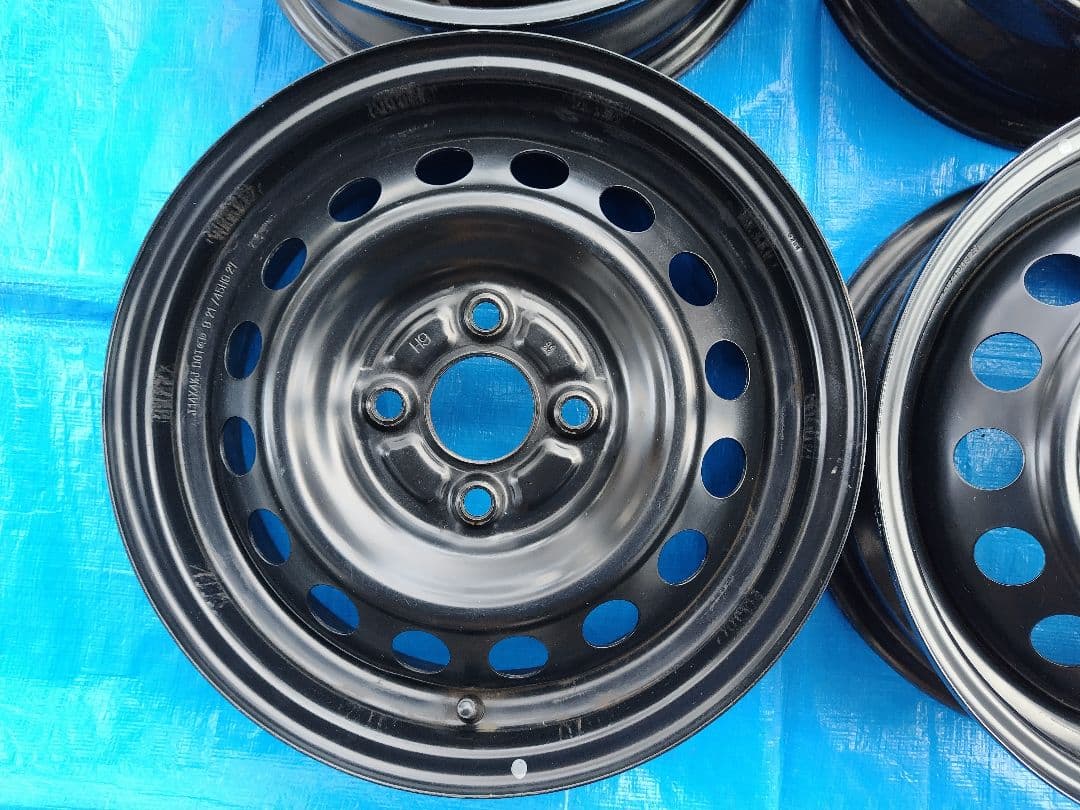 か*ん様 14インチ・スチールホイール4本、三菱純正、4H-100㎜、送料込み