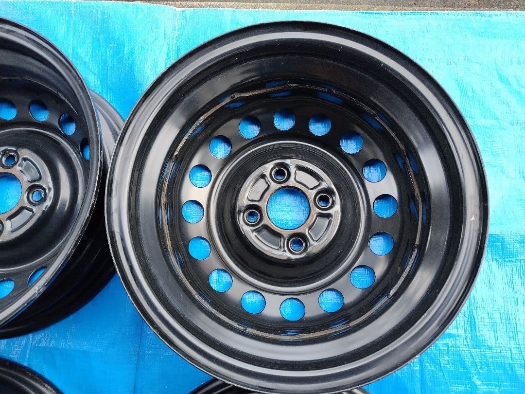 か*ん様 14インチ・スチールホイール4本、三菱純正、4H-100㎜、送料込み