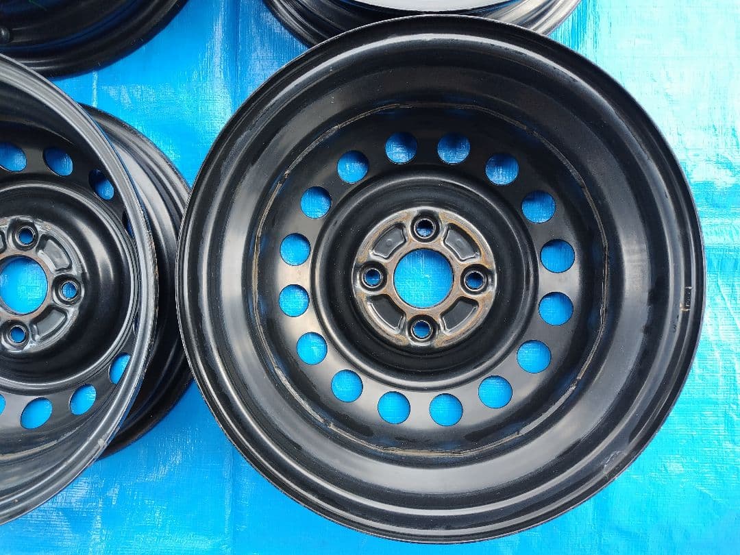 か*ん様 14インチ・スチールホイール4本、三菱純正、4H-100㎜、送料込み