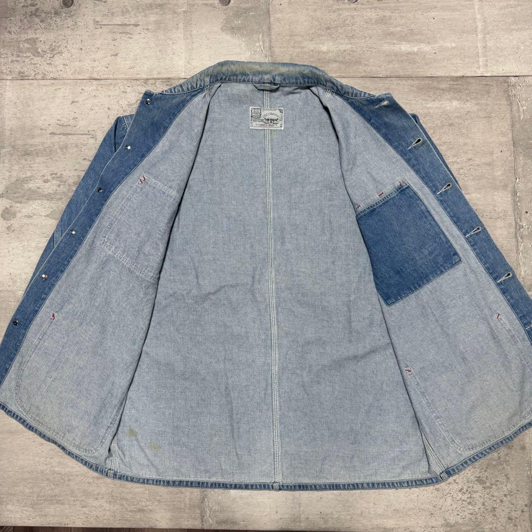 90s Levis デニム カバーオール リーバイス デニムジャケット Gジャン