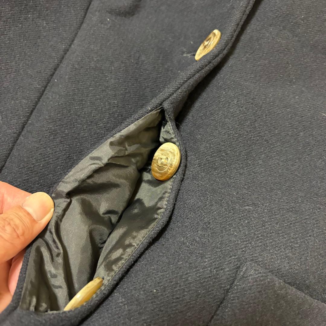 MAISON KITSUNÉ ネイビーウールコート　レディース　ショート