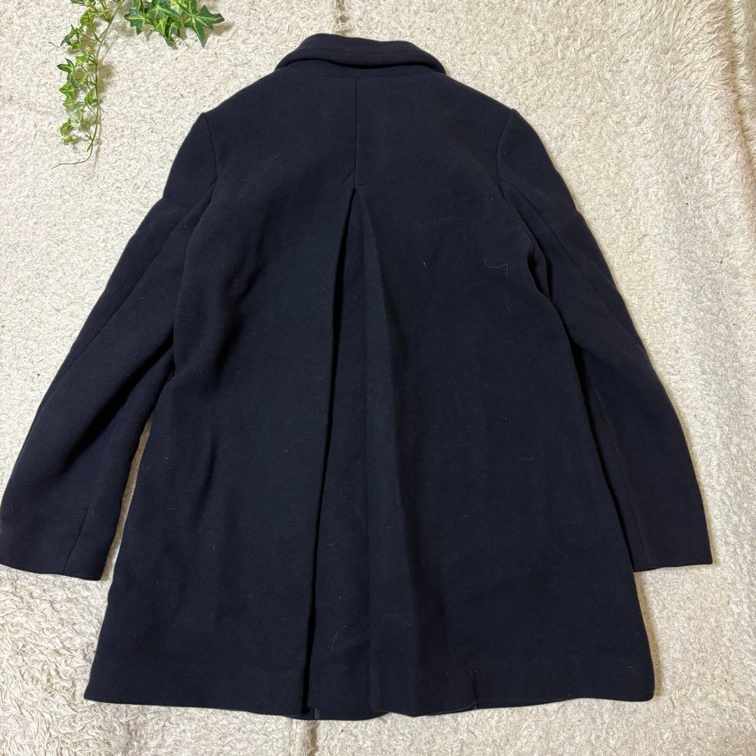 MAISON KITSUNÉ ネイビーウールコート　レディース　ショート