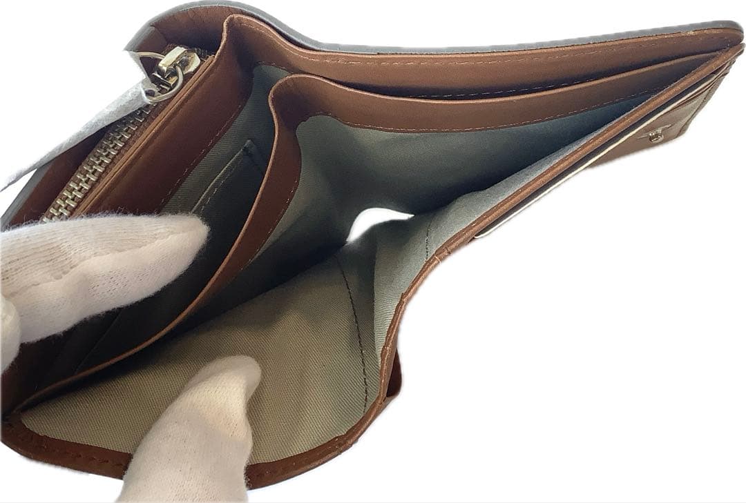 新品★マーガレットハウエル★新ベンジャミンラウンドファスナー2つ折財布★グレー