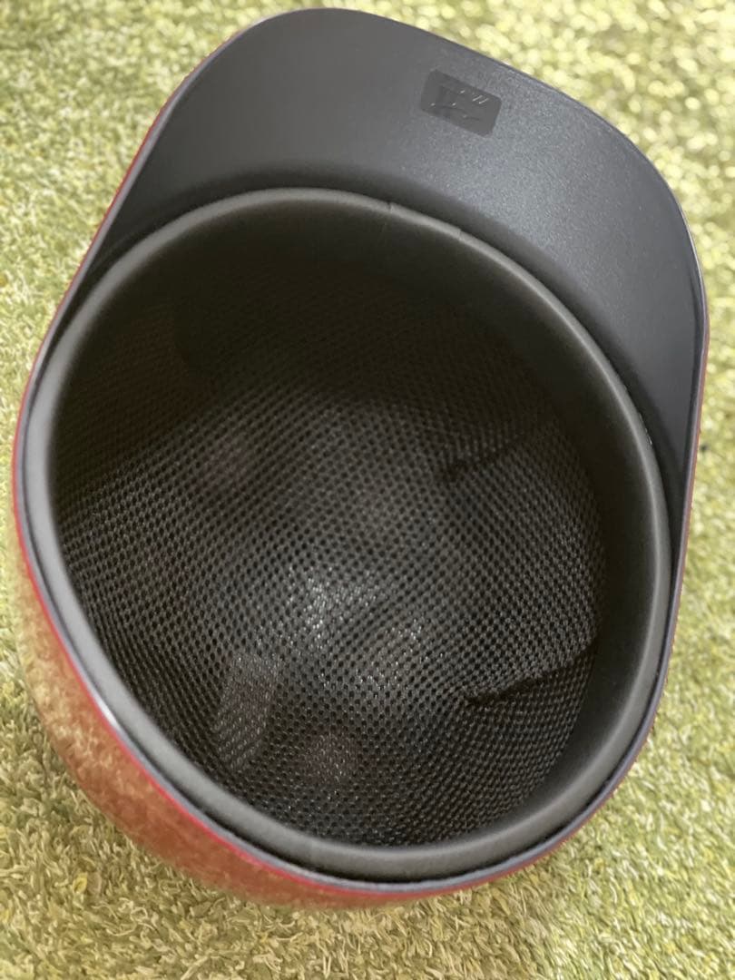 新品ミズノJSBB 軟式キャッチャーヘルメット メタリックレッド 収納袋付き