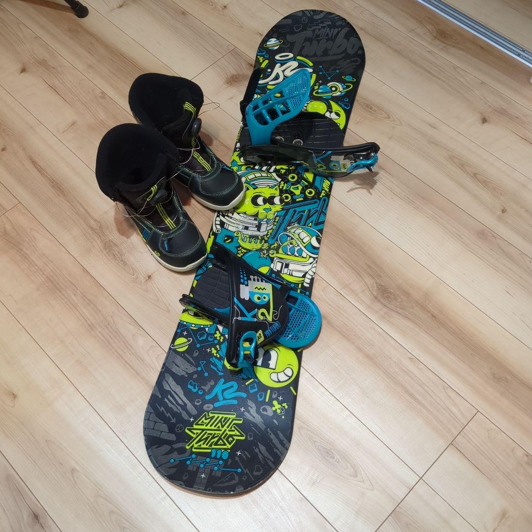 子供用110cmスノーボード ビンディングとブーツ 20cmセット