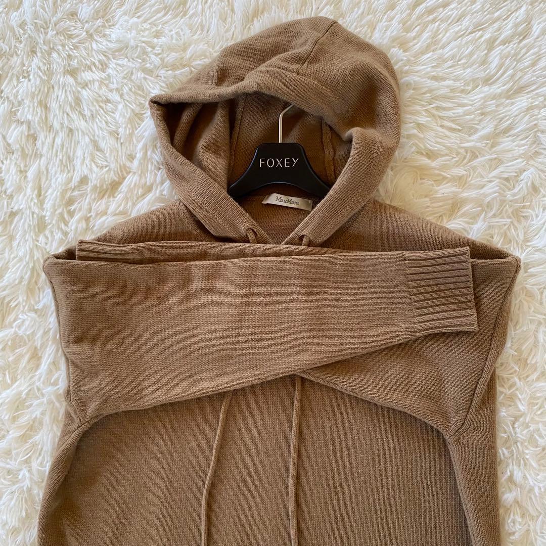 マックスマーラ　白タグ　カシミヤ　ウール　ロングワンピース　ニット　パーカー