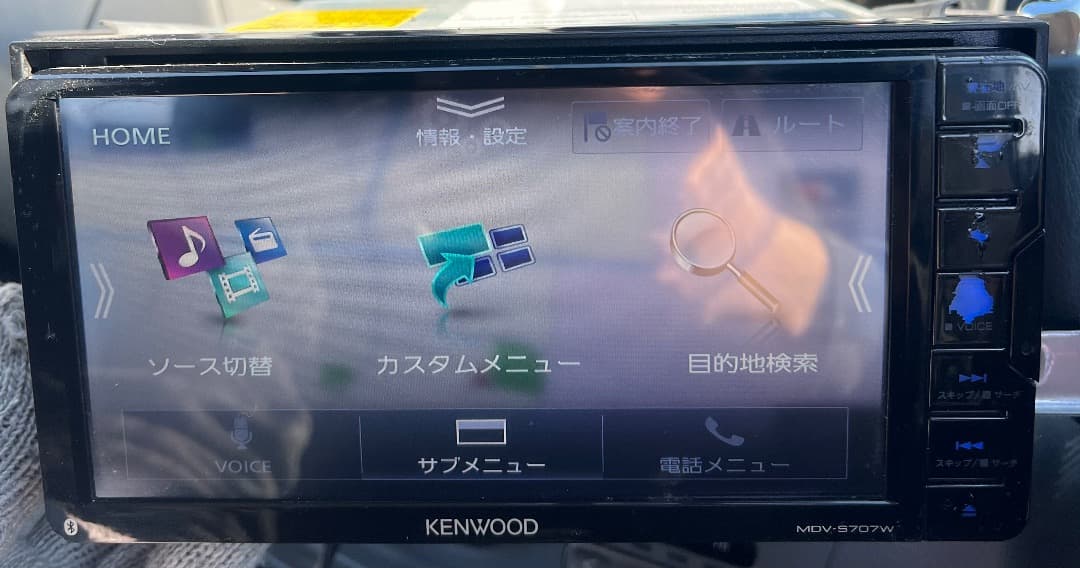 ケンウッドMDV-S707W ナビ フルセグ。地図データ2019年版動作確認済み
