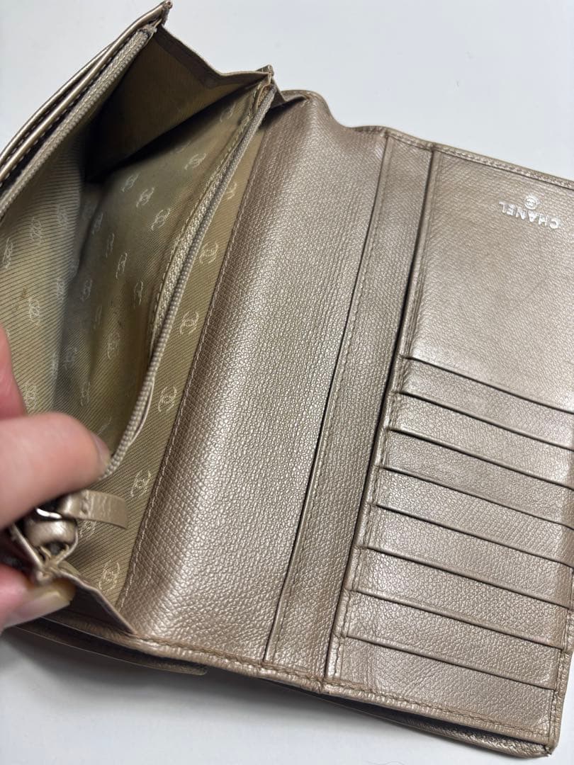 CHANEL 長財布 ベージュ