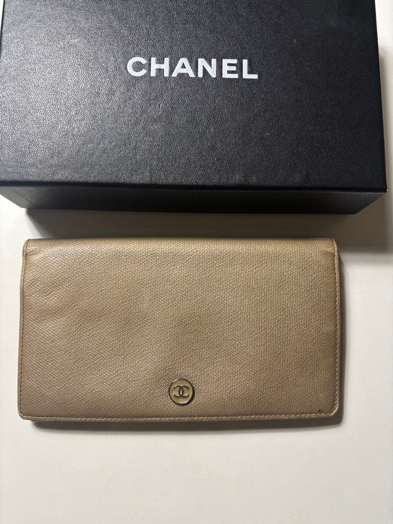 CHANEL 長財布 ベージュ