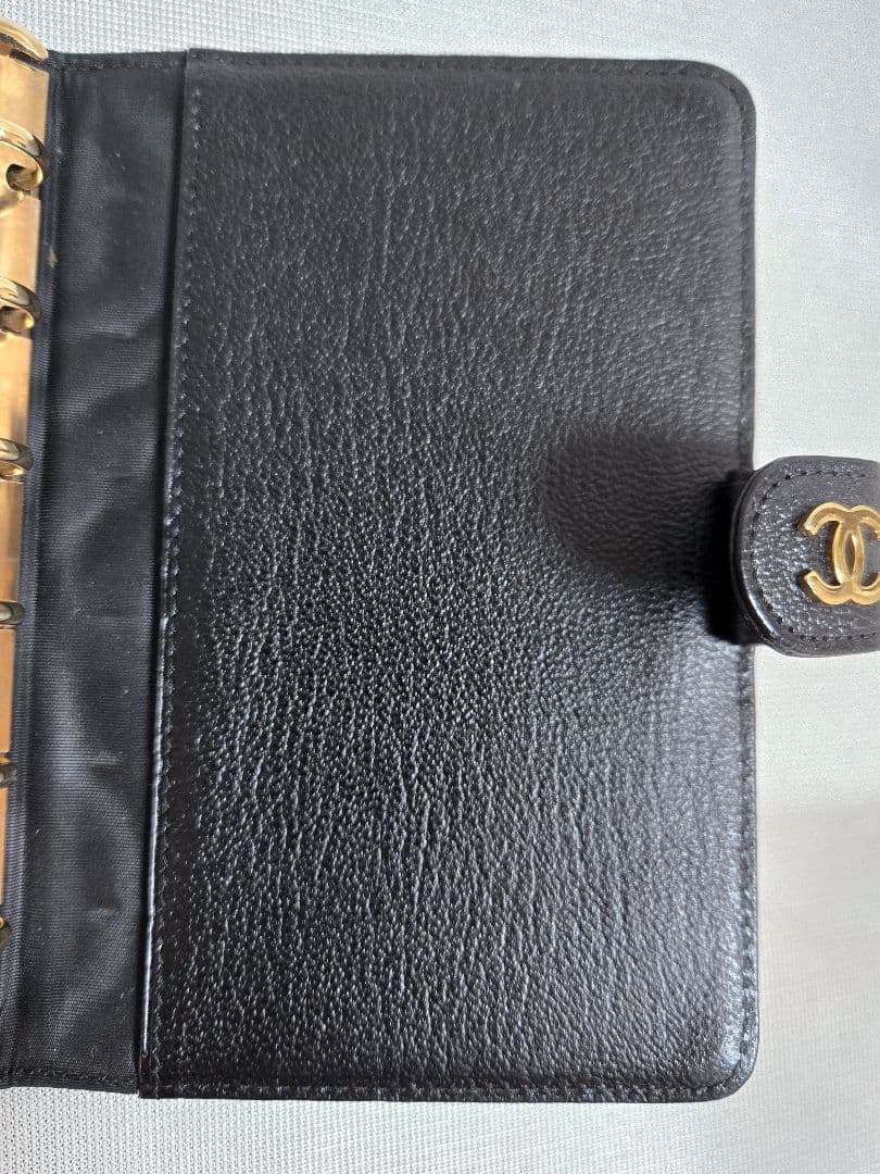美品 シャネル CHANEL 手帳カバー ココマーク キャビアスキン