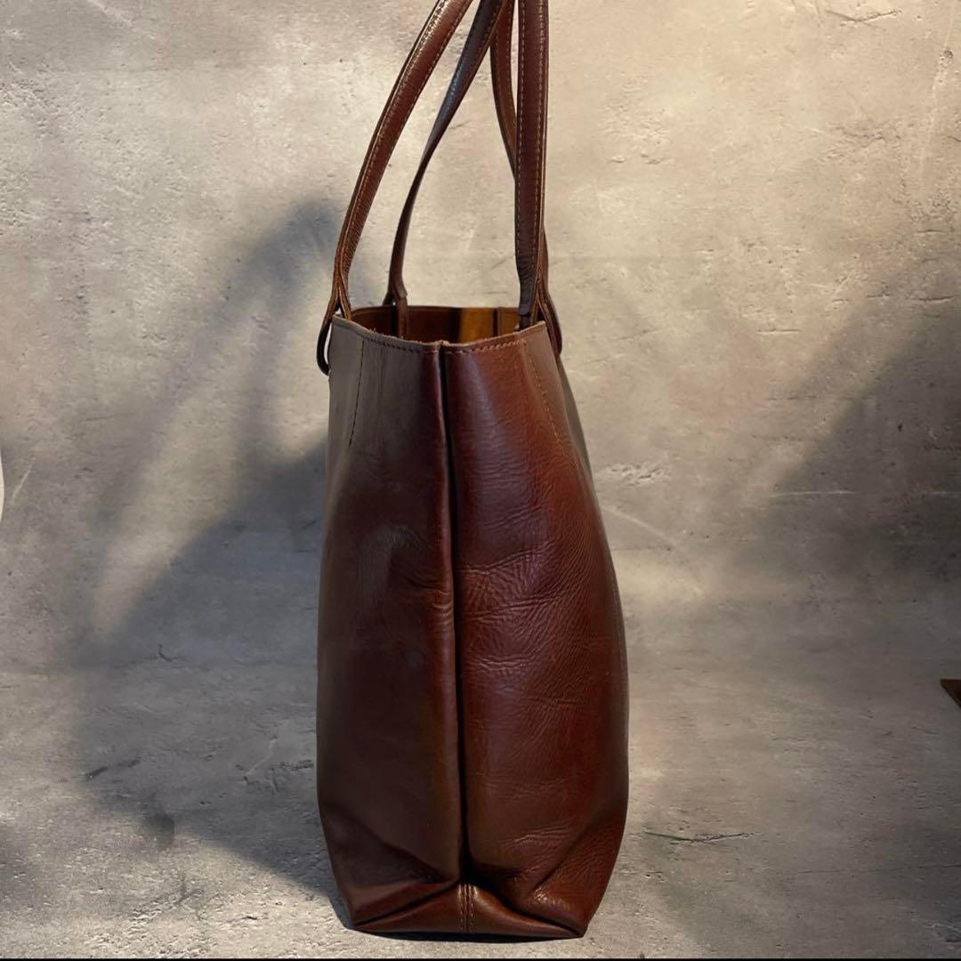 ゲンテン　アマーノ　トートバッグ　肩がけ　ダークブラウン