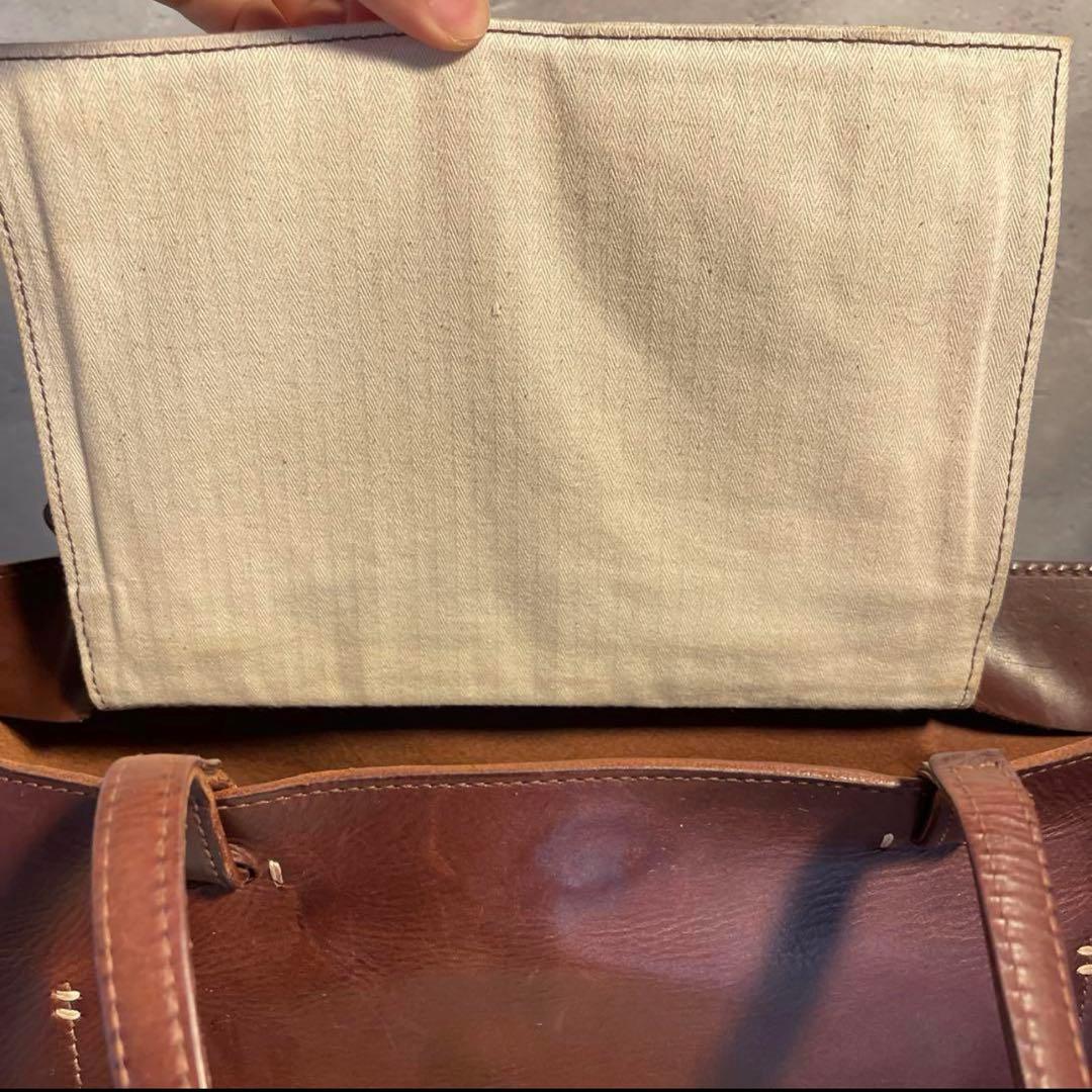 ゲンテン　アマーノ　トートバッグ　肩がけ　ダークブラウン