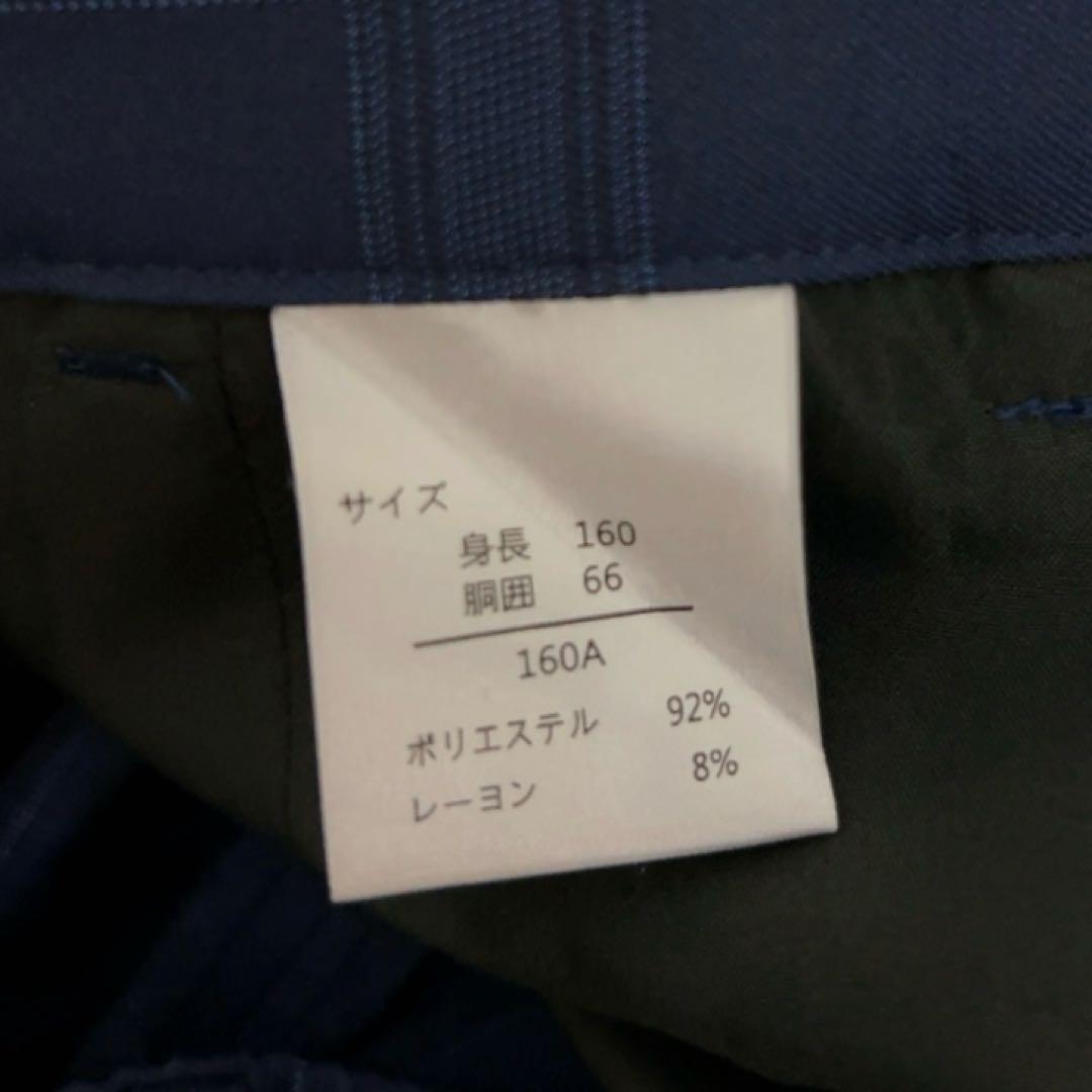 男の子 卒業式 WANDER FACTORY ネイビーチェックスーツ 160