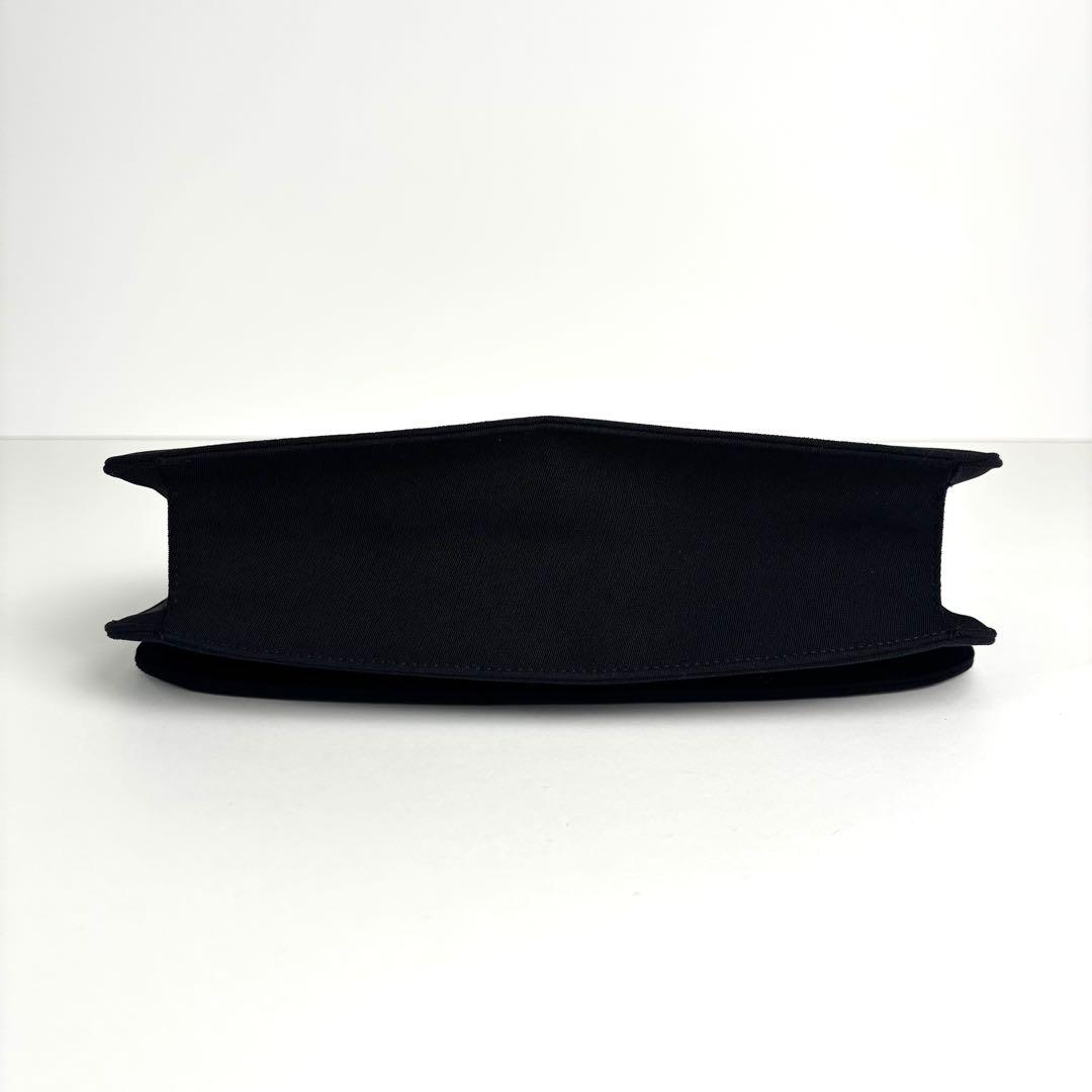 極美品 PRADA プラダ チェーン ショルダーバッグ キャンバス ブラック