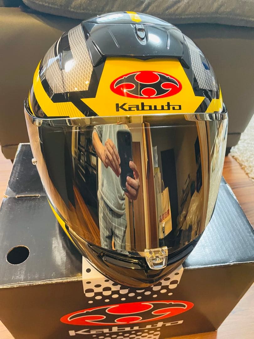KABUTO エアロブレード5 ブラック イエロー フルフェイス Mサイズ