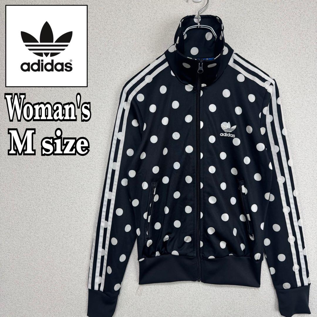 アディダス トラックジャケット ジャージ 総柄 ドッド柄 ファイヤーバード M
