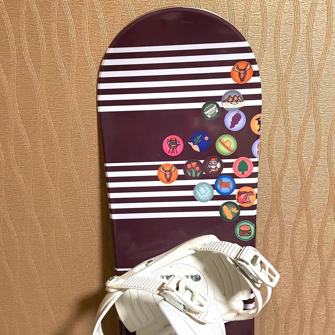 125cm スノーボードビィンディングセット リーシュコード付き