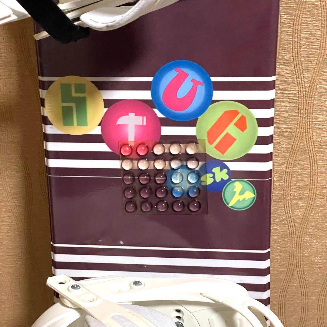 125cm スノーボードビィンディングセット リーシュコード付き