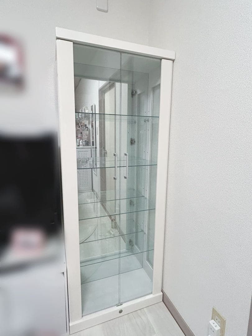 【みゅう】コレクションケース　フィギュアケース　ホワイト　大型