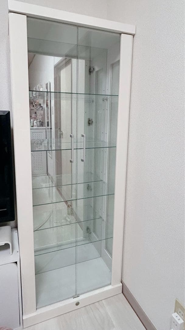 【みゅう】コレクションケース　フィギュアケース　ホワイト　大型