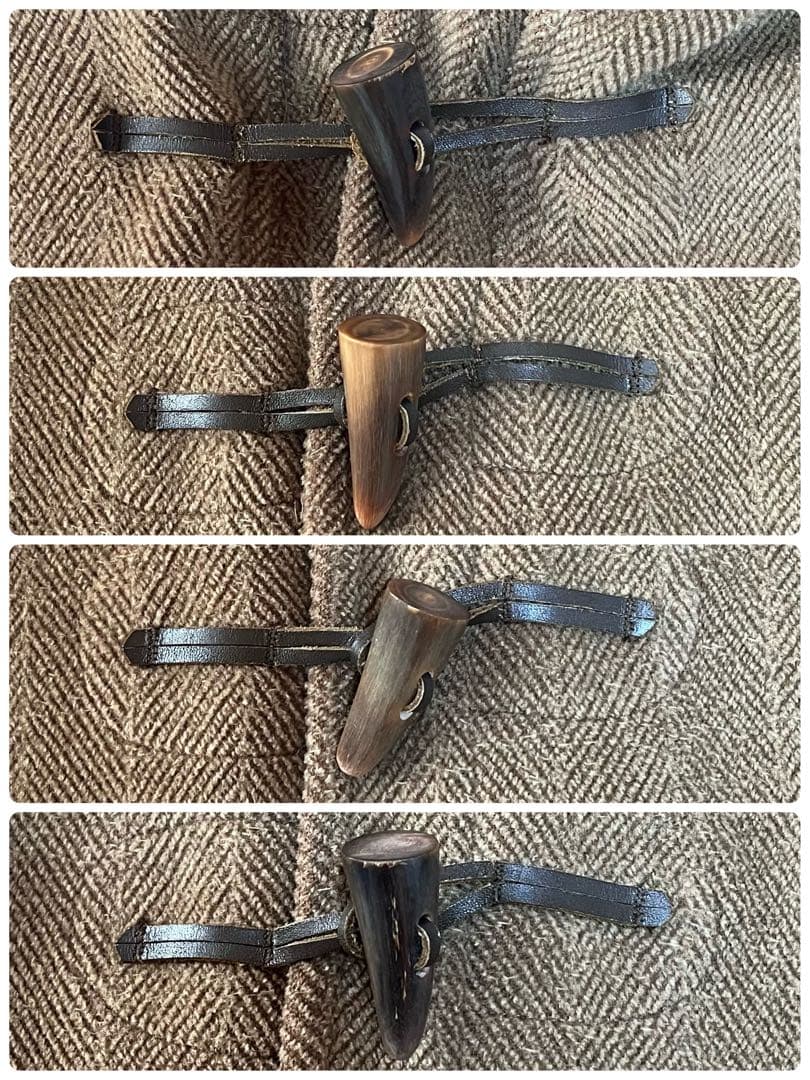 【美品】グローバーオール　キングストン　ヘリンボーンウール　ロングダッフルコート