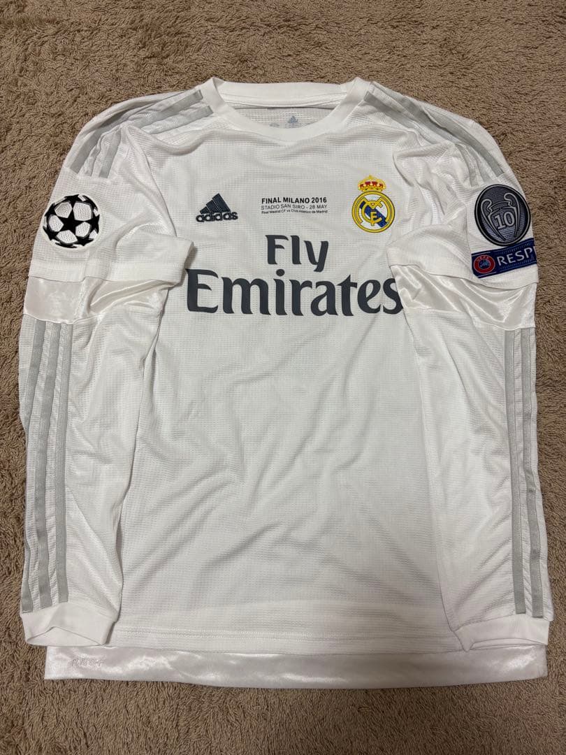 レアルマドリード 2016 CL決勝 ロナウド ユニフォーム 長袖