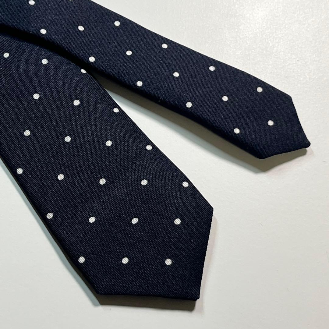 現行✨良品✨ CELINE セリーヌ ネクタイ　ドット柄　ナロータイ
