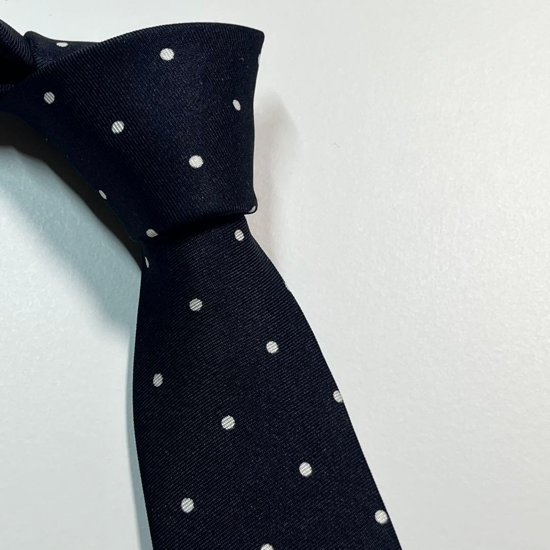 現行✨良品✨ CELINE セリーヌ ネクタイ　ドット柄　ナロータイ