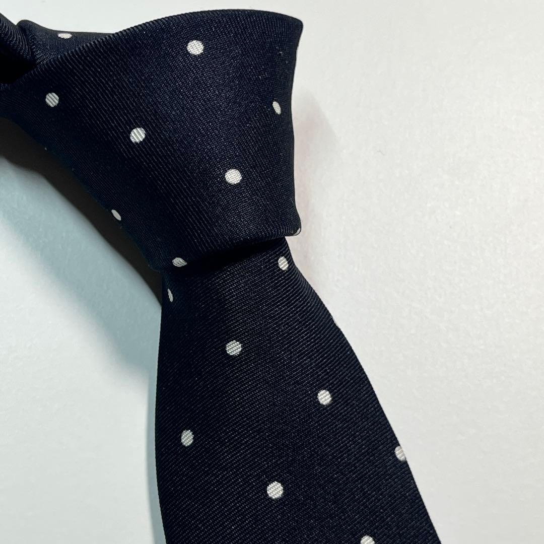 現行✨良品✨ CELINE セリーヌ ネクタイ　ドット柄　ナロータイ