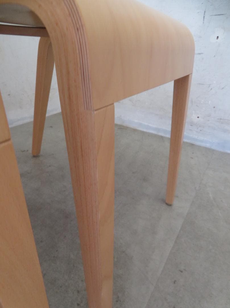 美品■TON■シンプルチェア■ビーチ材■プライウッド■ダイニングチェア6脚セット