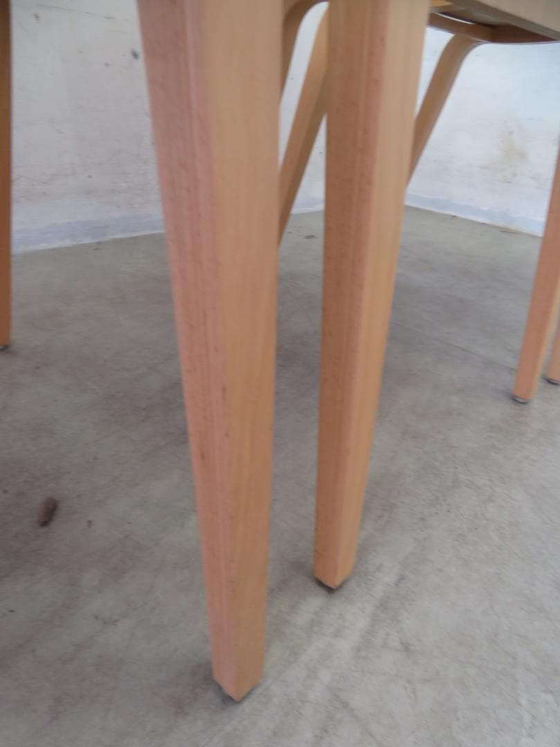 美品■TON■シンプルチェア■ビーチ材■プライウッド■ダイニングチェア6脚セット