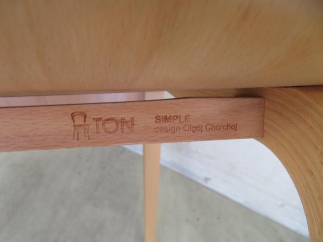 美品■TON■シンプルチェア■ビーチ材■プライウッド■ダイニングチェア6脚セット