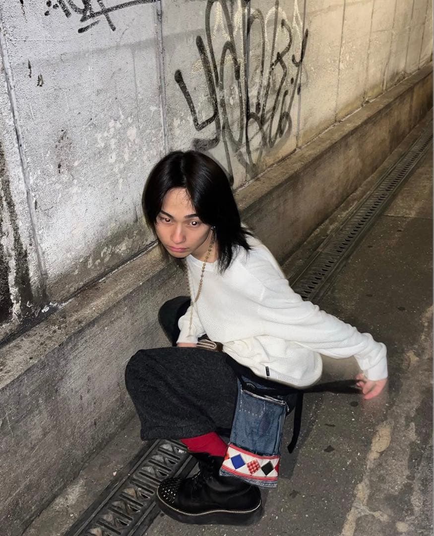 【激レア】 あおば着用 フットザコーチャー スタッズ ブラック ブーツ