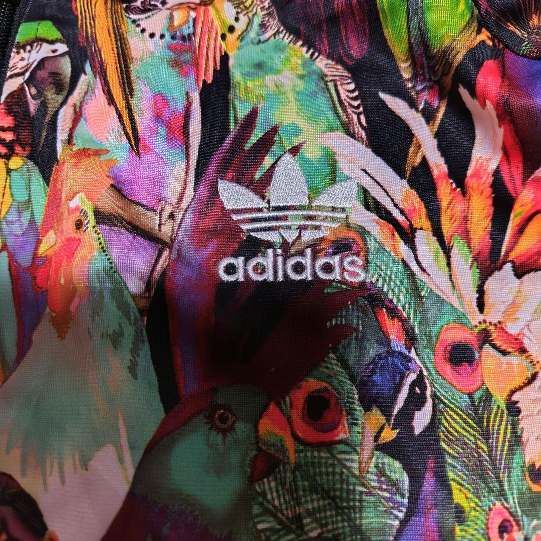 【限定セール！！】アディダス ジャージ トラックジャケット 鳥 総柄 オウム