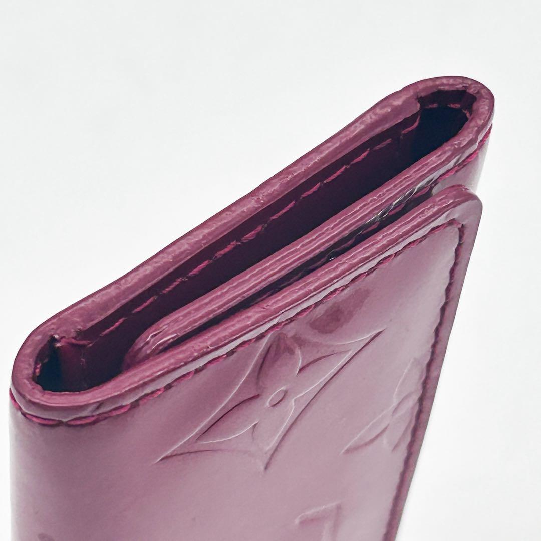 【ルイヴィトン】ミュルティクレ4 ヴェルニ レッド M91211 4連キーケース