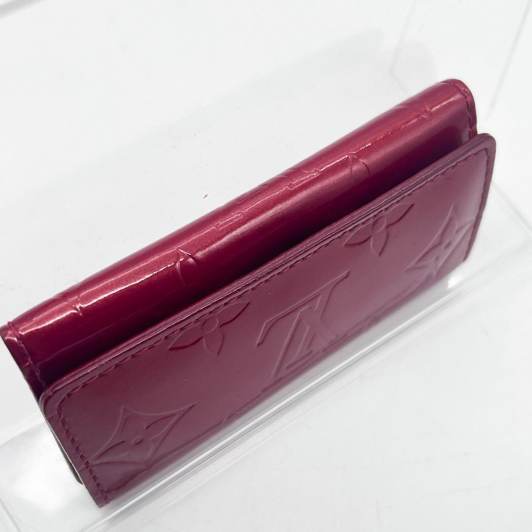 【ルイヴィトン】ミュルティクレ4 ヴェルニ レッド M91211 4連キーケース