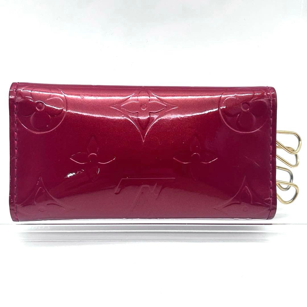 【ルイヴィトン】ミュルティクレ4 ヴェルニ レッド M91211 4連キーケース