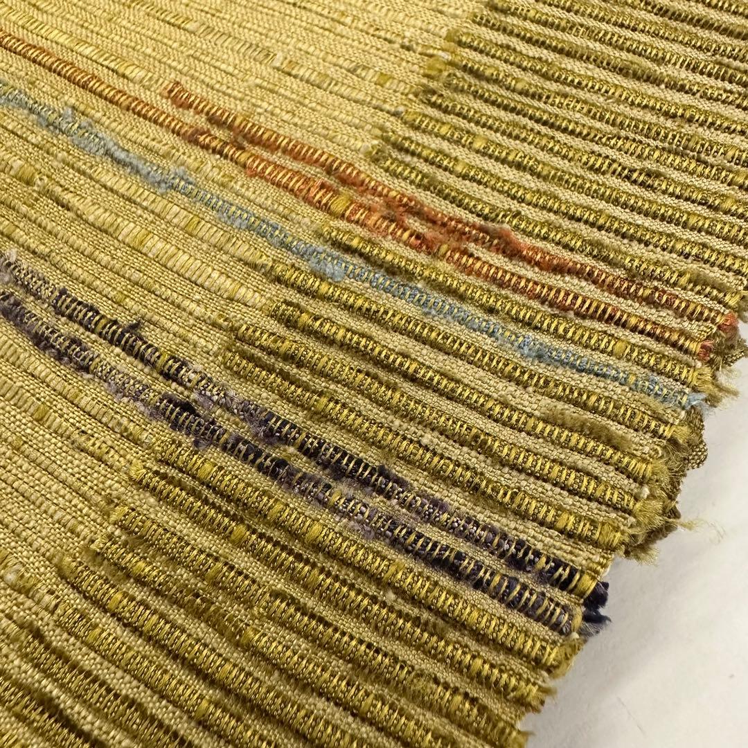 新品 希少 紙布 八寸帯 名古屋帯 紙 裂織 越後 手織 紙布裂織帯 未仕立て品