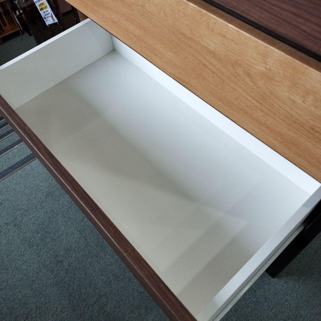 y【美品】ニトリ　ハイチェスト（カレナ80HC DBR）木目調家具