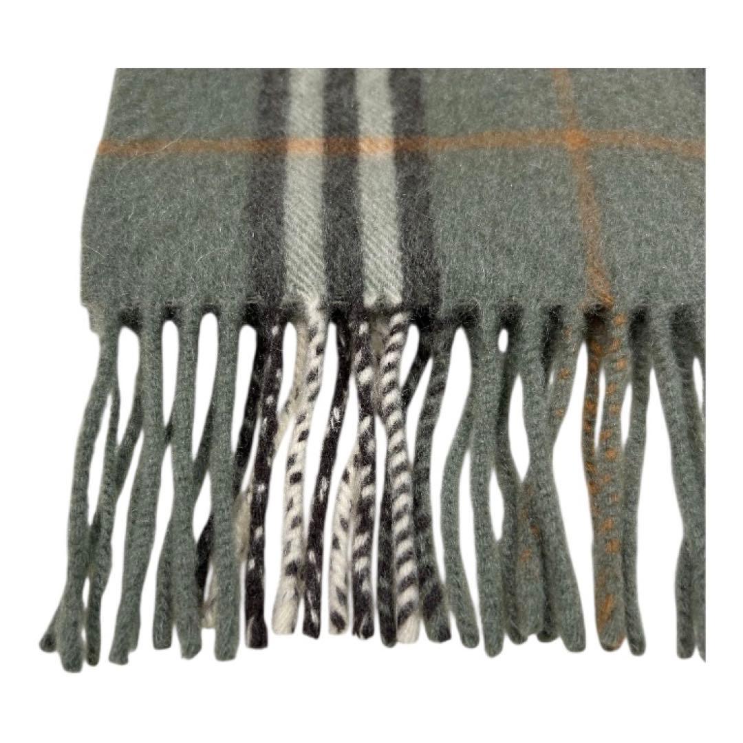 【美品】Burberrys バーバリー マフラー　カシミヤ カーキ　オリーブ