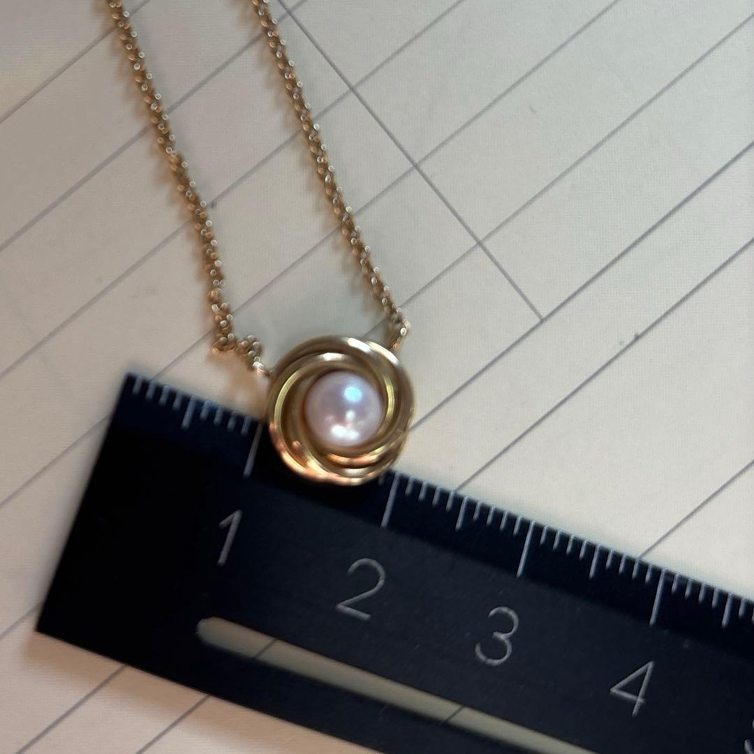 ティファニー　ツイストサークルパールネックレス　k18 廃盤希少品　3.4 g